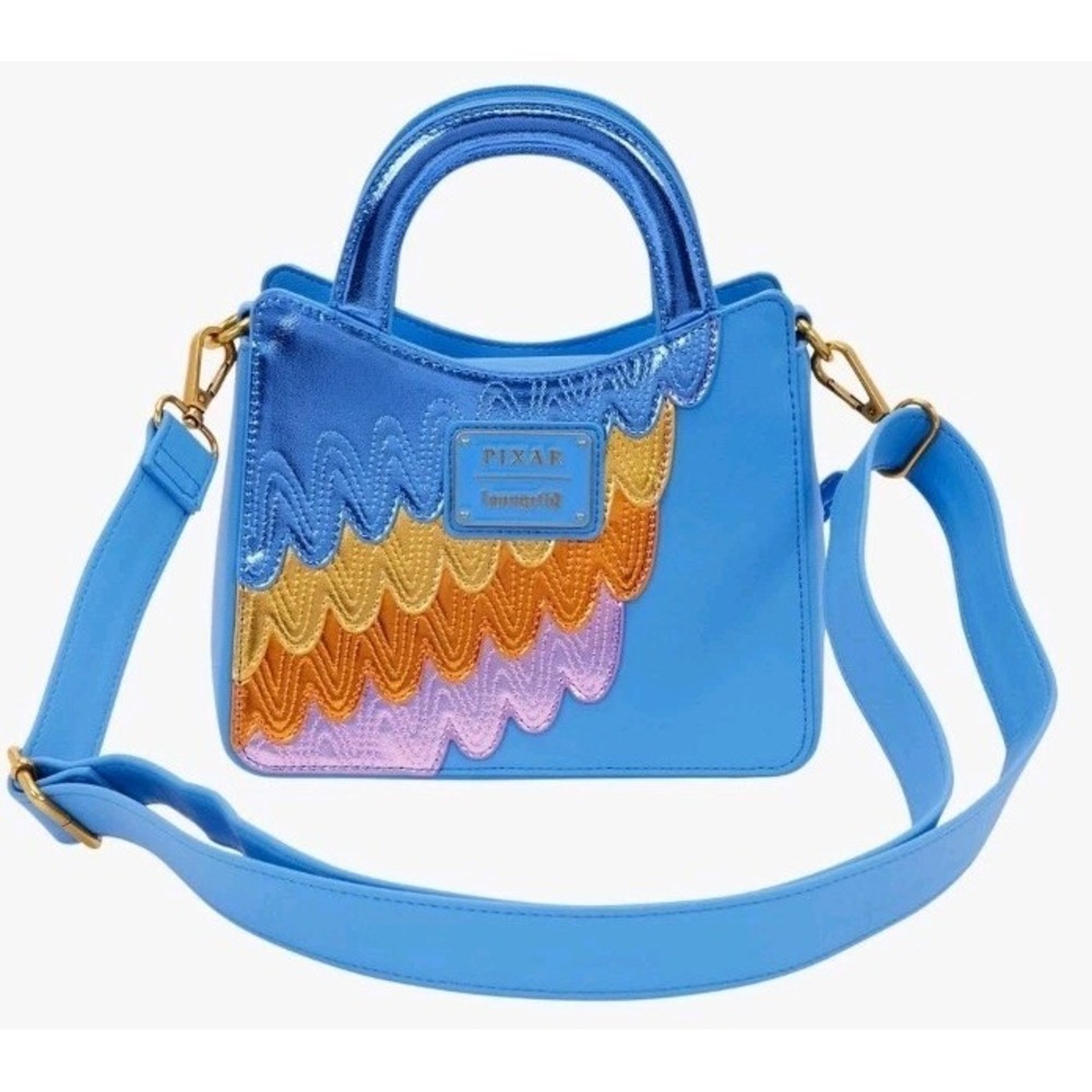 NEW‎ Loungefly Disney Pixar Up Kevin Metallic Handbag Convertible Crossbody - Picture 3 of 3